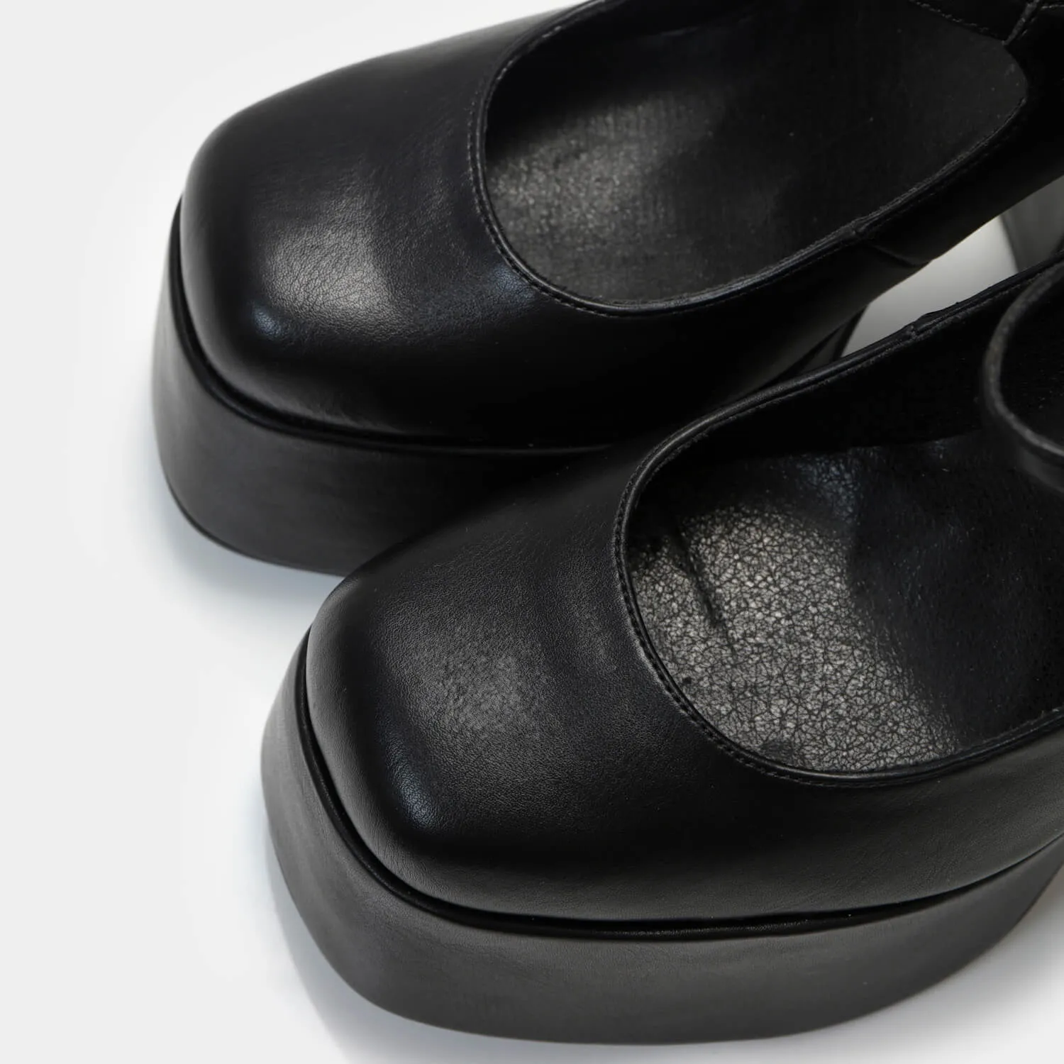 Darkbloom Black Platform Heels-Size 6-Clearance