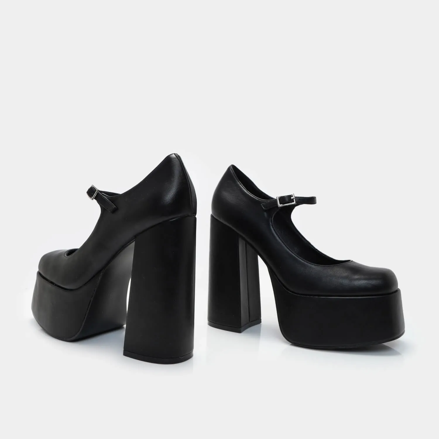 Darkbloom Black Platform Heels-Size 6-Clearance