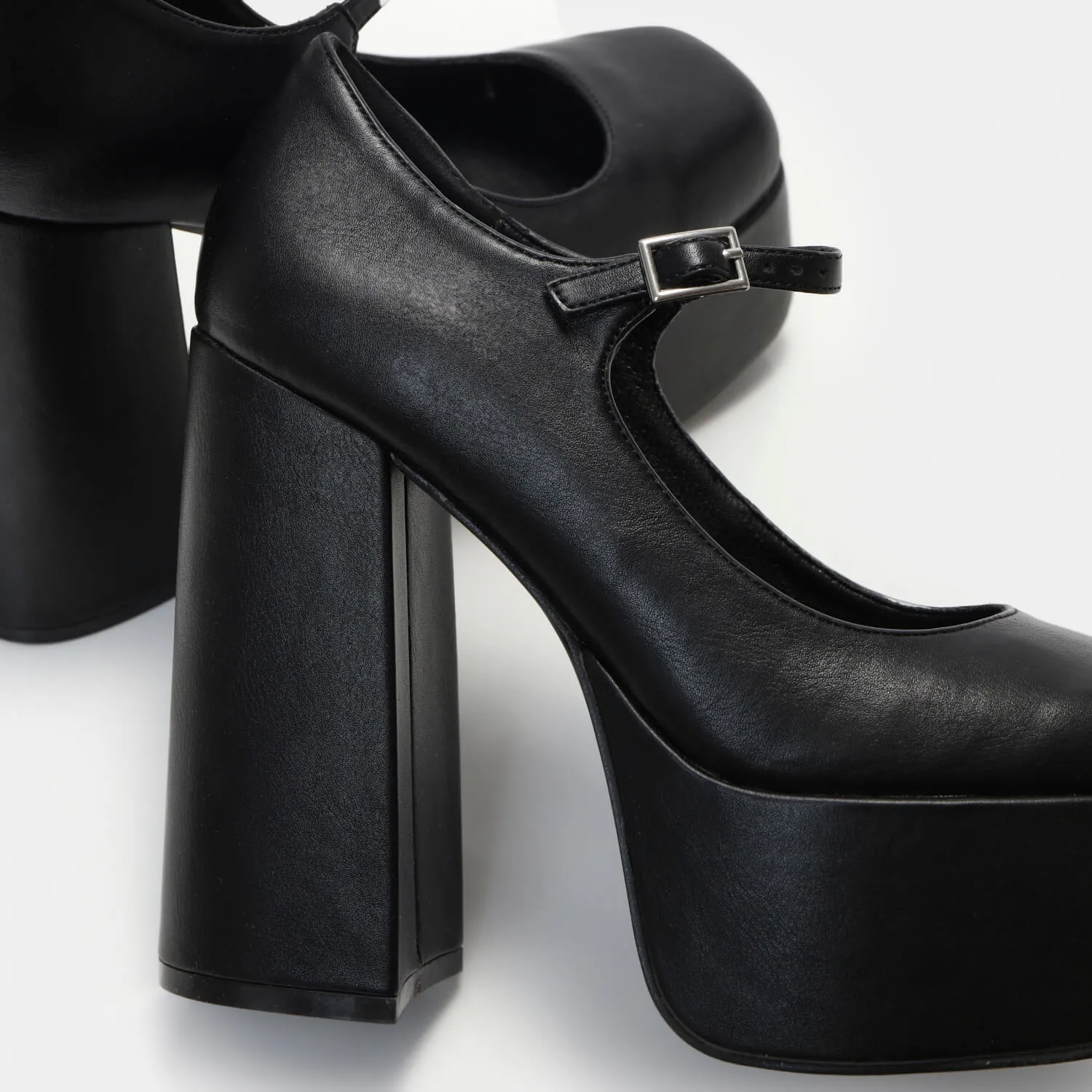 Darkbloom Black Platform Heels-Size 6-Clearance