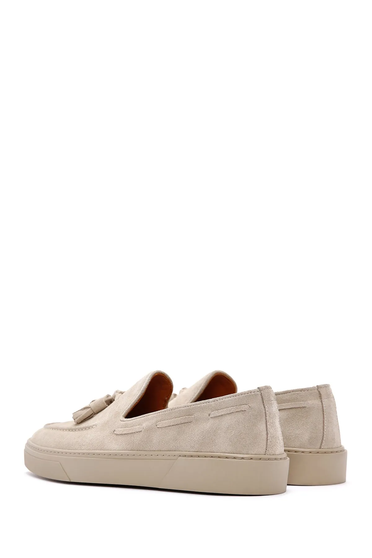 Derimod Fly Erkek Bej Süet Deri Casual Loafer