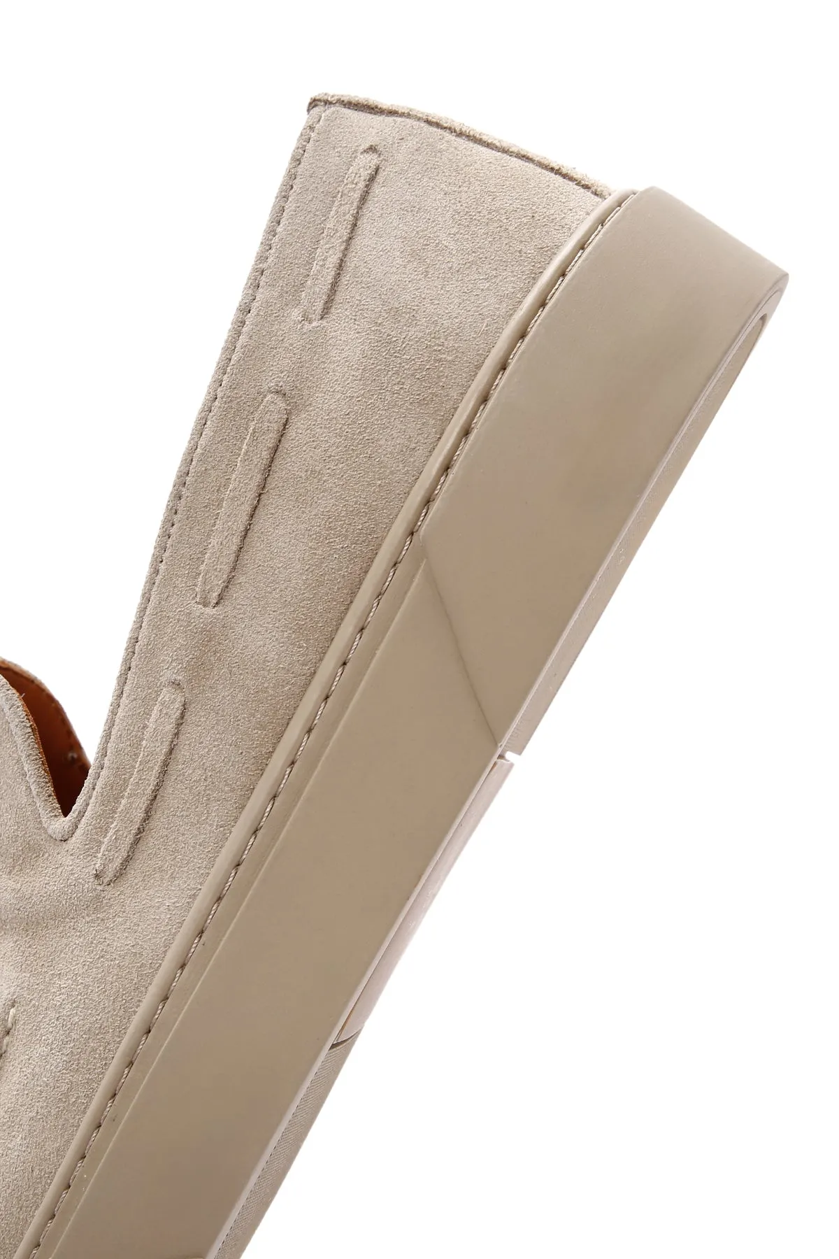 Derimod Fly Erkek Bej Süet Deri Casual Loafer
