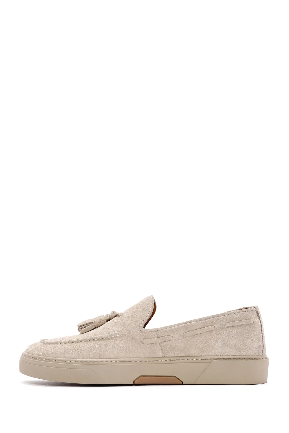 Derimod Fly Erkek Bej Süet Deri Casual Loafer