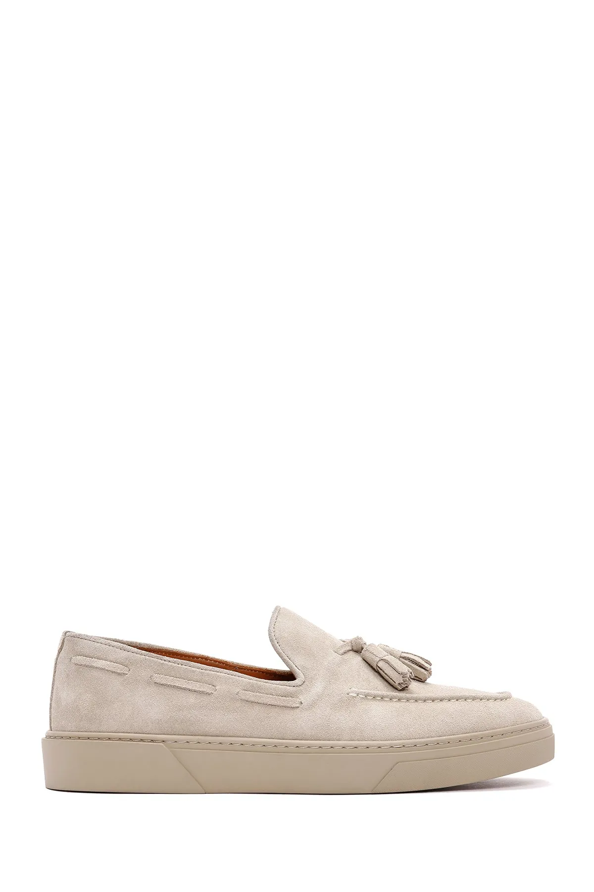 Derimod Fly Erkek Bej Süet Deri Casual Loafer