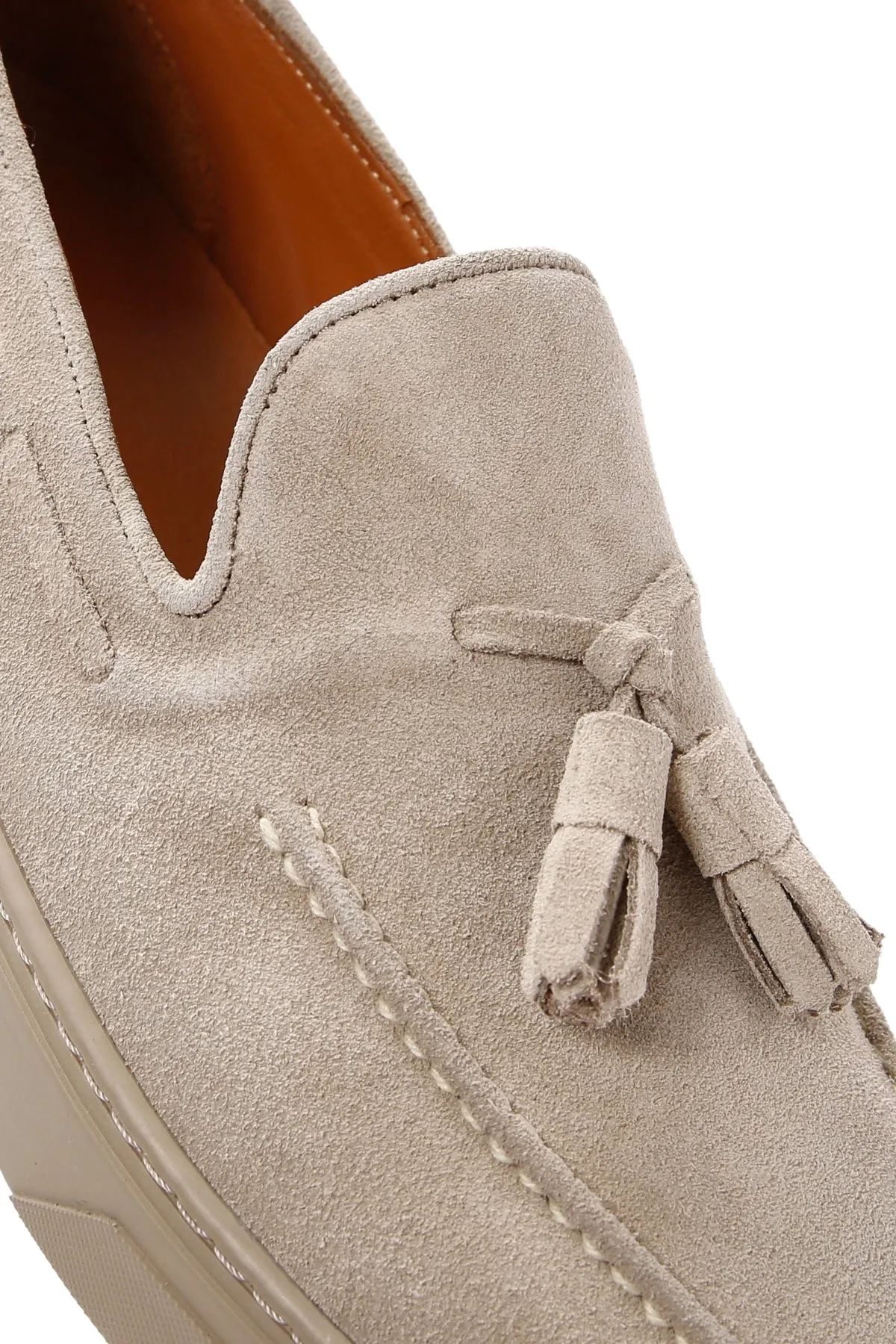 Derimod Fly Erkek Bej Süet Deri Casual Loafer
