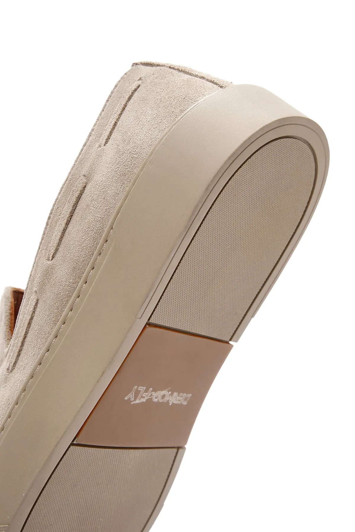 Derimod Fly Erkek Bej Süet Deri Casual Loafer