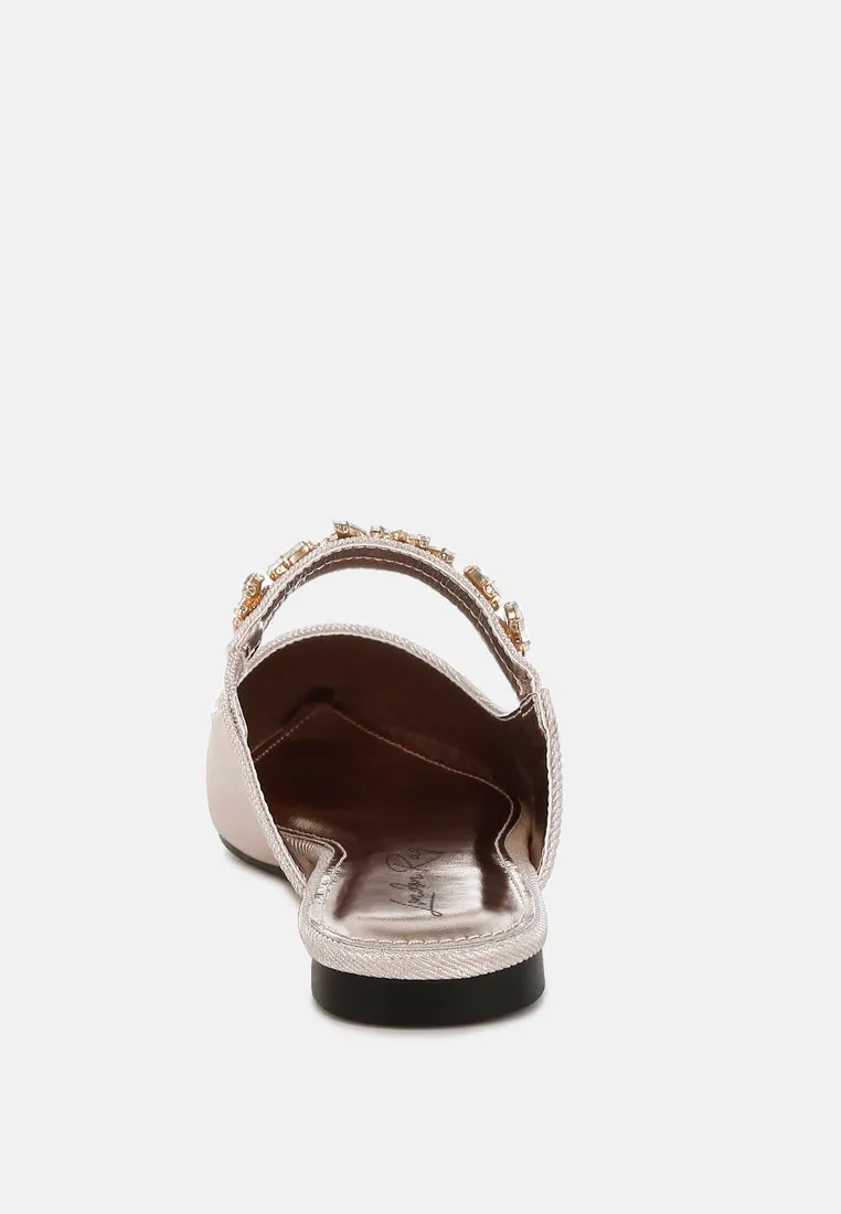 Diamante Strap Glitter Mules By MODE