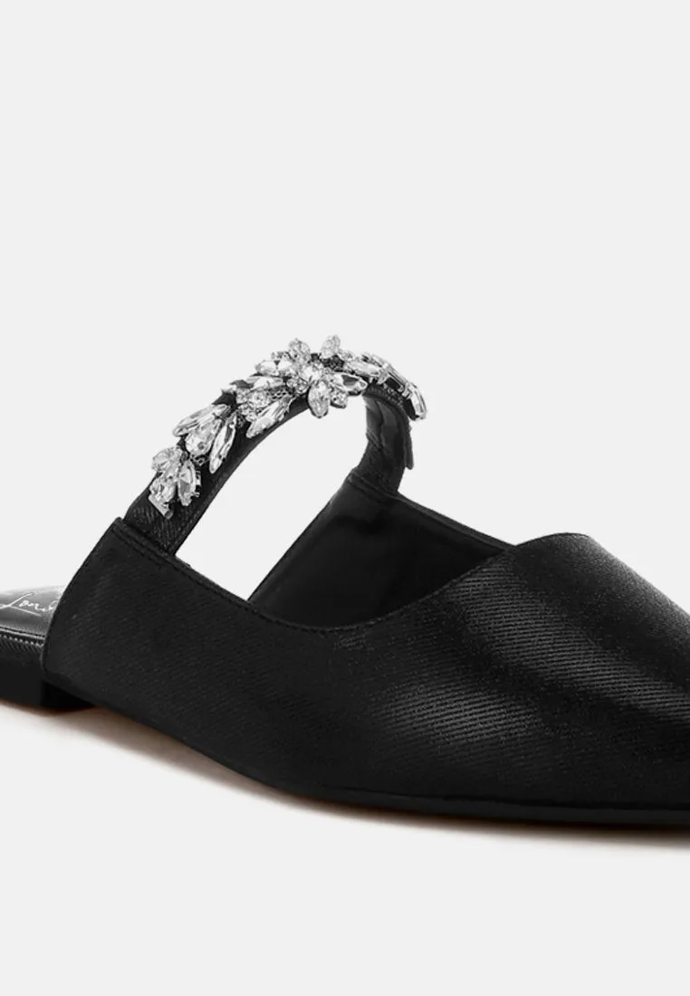 Diamante Strap Glitter Mules By MODE