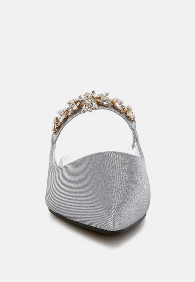 Diamante Strap Glitter Mules By MODE