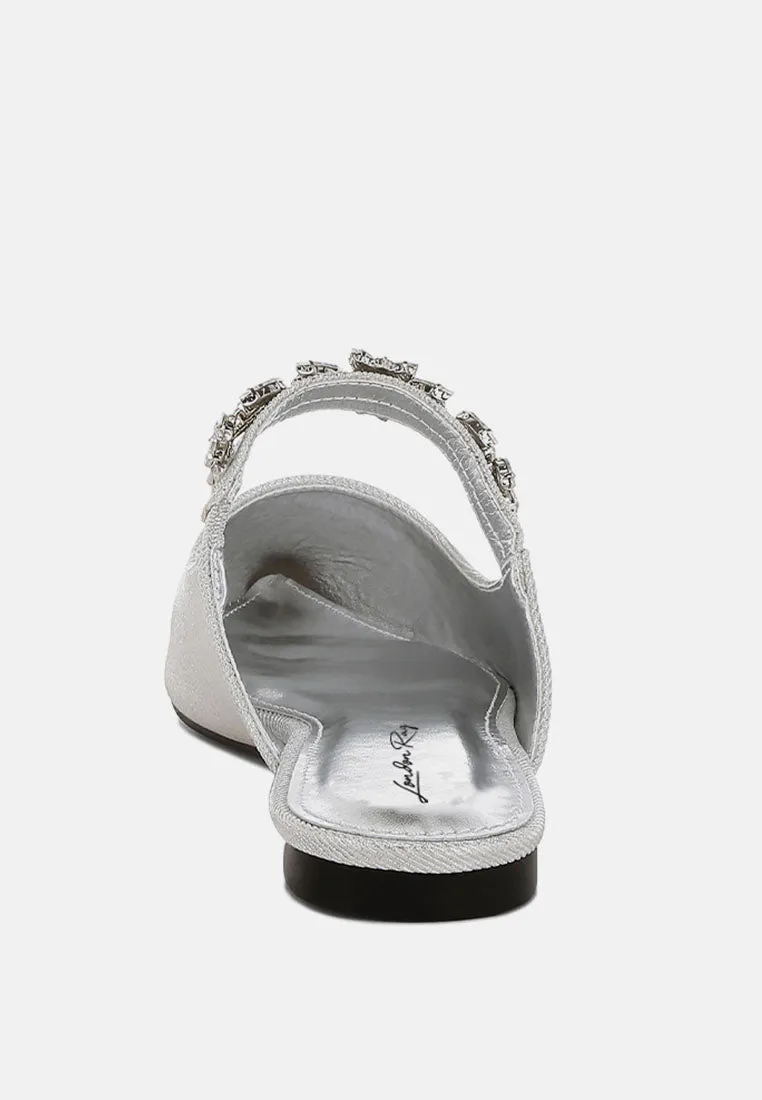 Diamante Strap Glitter Mules By MODE
