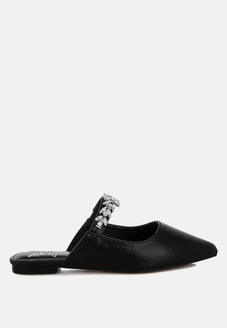 Diamante Strap Glitter Mules By MODE