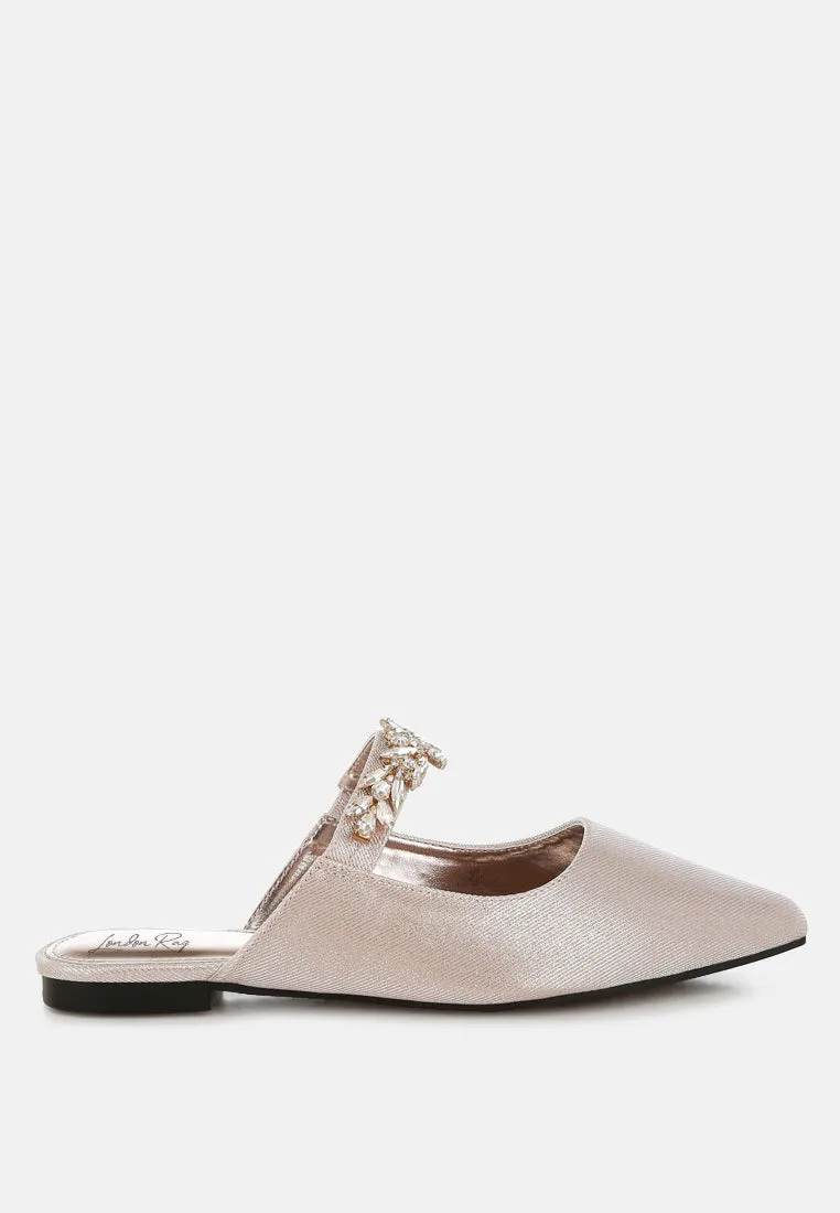 Diamante Strap Glitter Mules By MODE