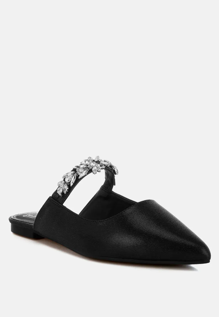 Diamante Strap Glitter Mules By MODE