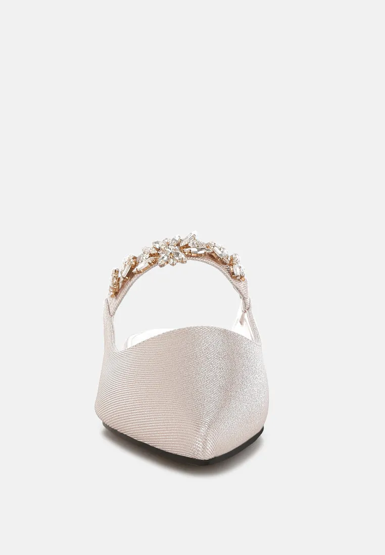 Diamante Strap Glitter Mules By MODE
