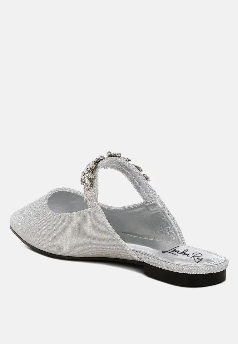 Diamante Strap Glitter Mules By MODE