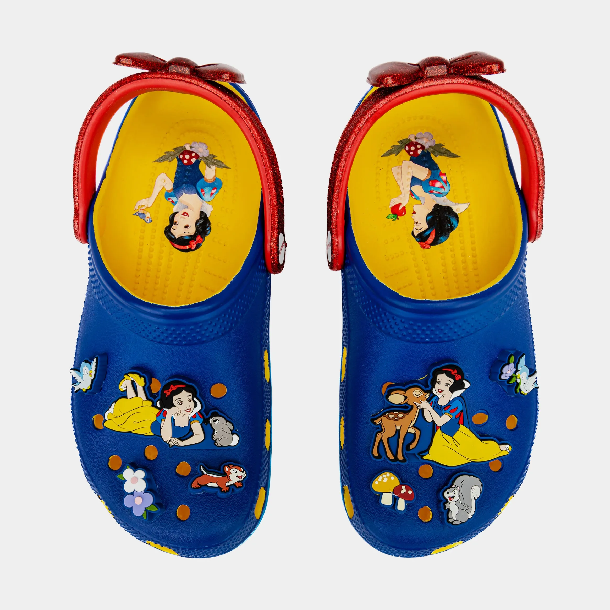 Disney Snow White Classic Clog Preschool/Grade School Sandals (White/Blue/Red) Free Shipping