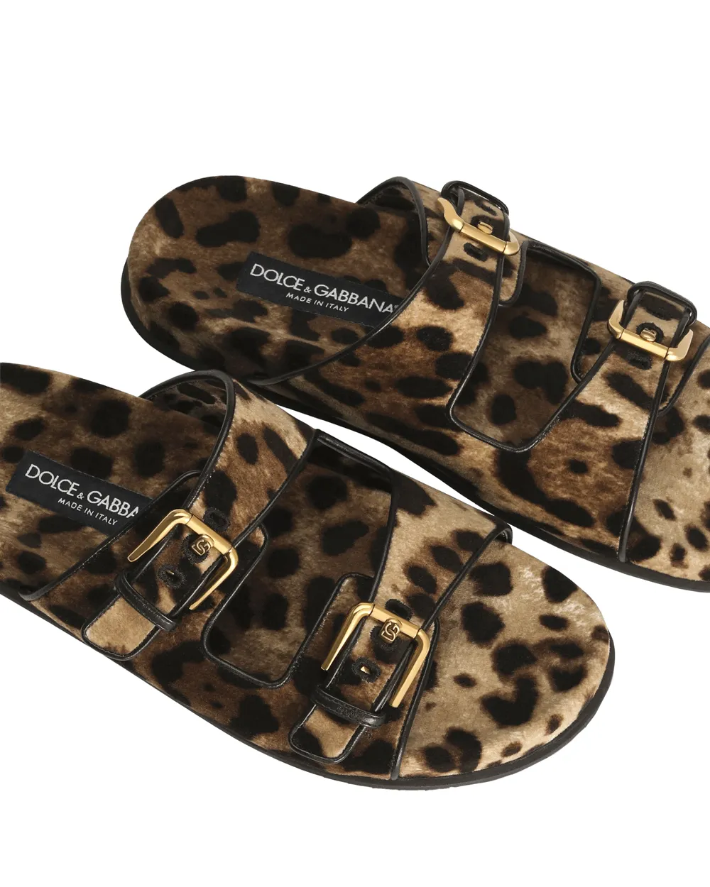 Double Buckle Slide in Leopard