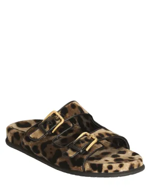 Double Buckle Slide in Leopard