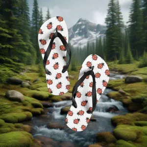 Eden Garden Ladybug Print Flip-Flops for Women