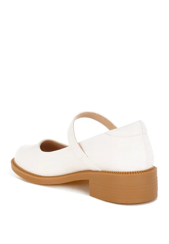 Ejeta  Faux Leather Mary Jane Shoes