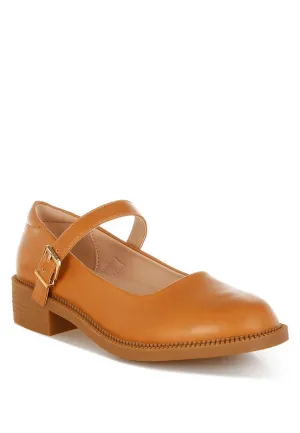 Ejeta  Faux Leather Mary Jane Shoes