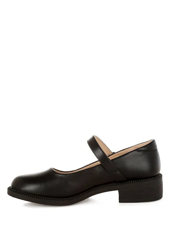 Ejeta  Faux Leather Mary Jane Shoes