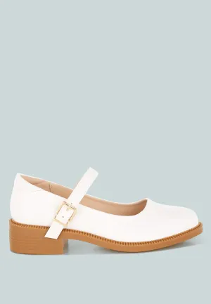 Ejeta  Faux Leather Mary Jane Shoes