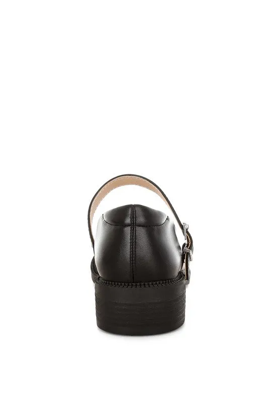 Ejeta  Faux Leather Mary Jane Shoes