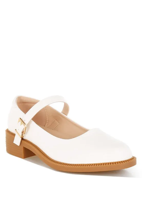 Ejeta  Faux Leather Mary Jane Shoes