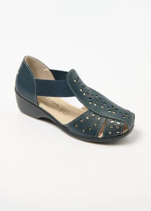 Elasticated comfort width sandals