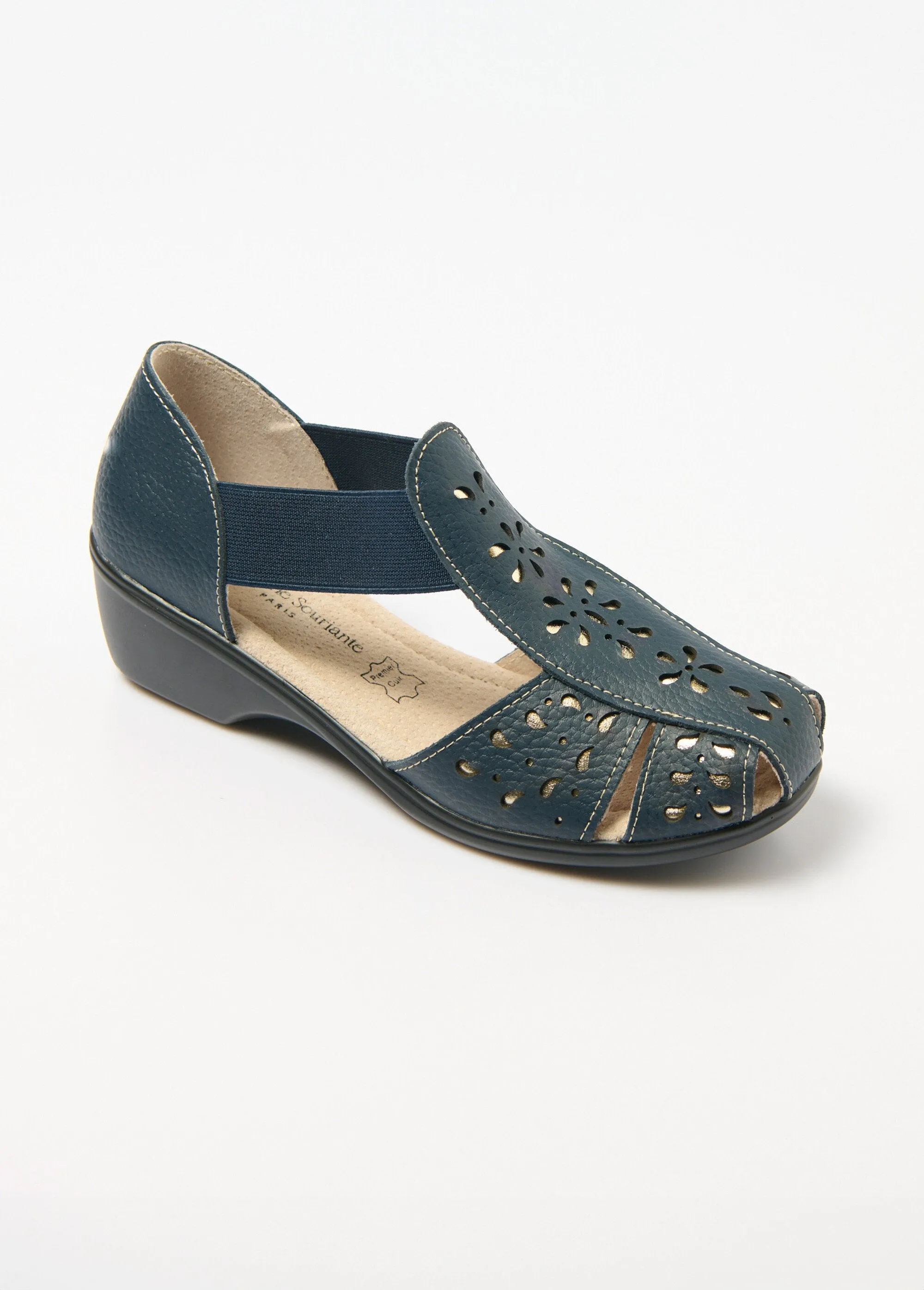 Elasticated comfort width sandals