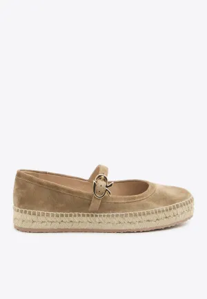 Elda Mary-Jane Suede Espadrilles