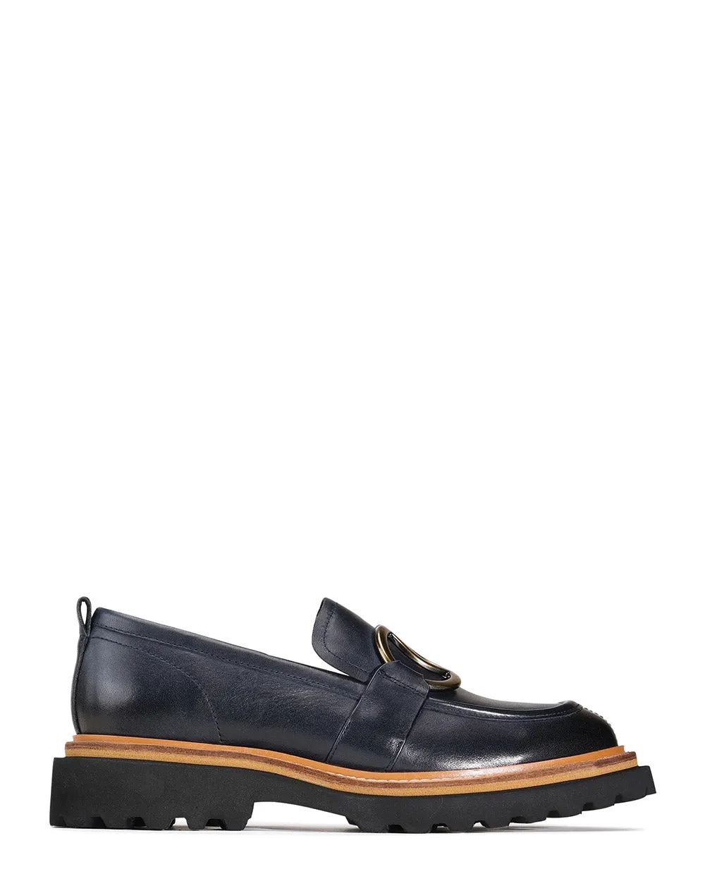 EOS Abbi Navy Leather Loafer