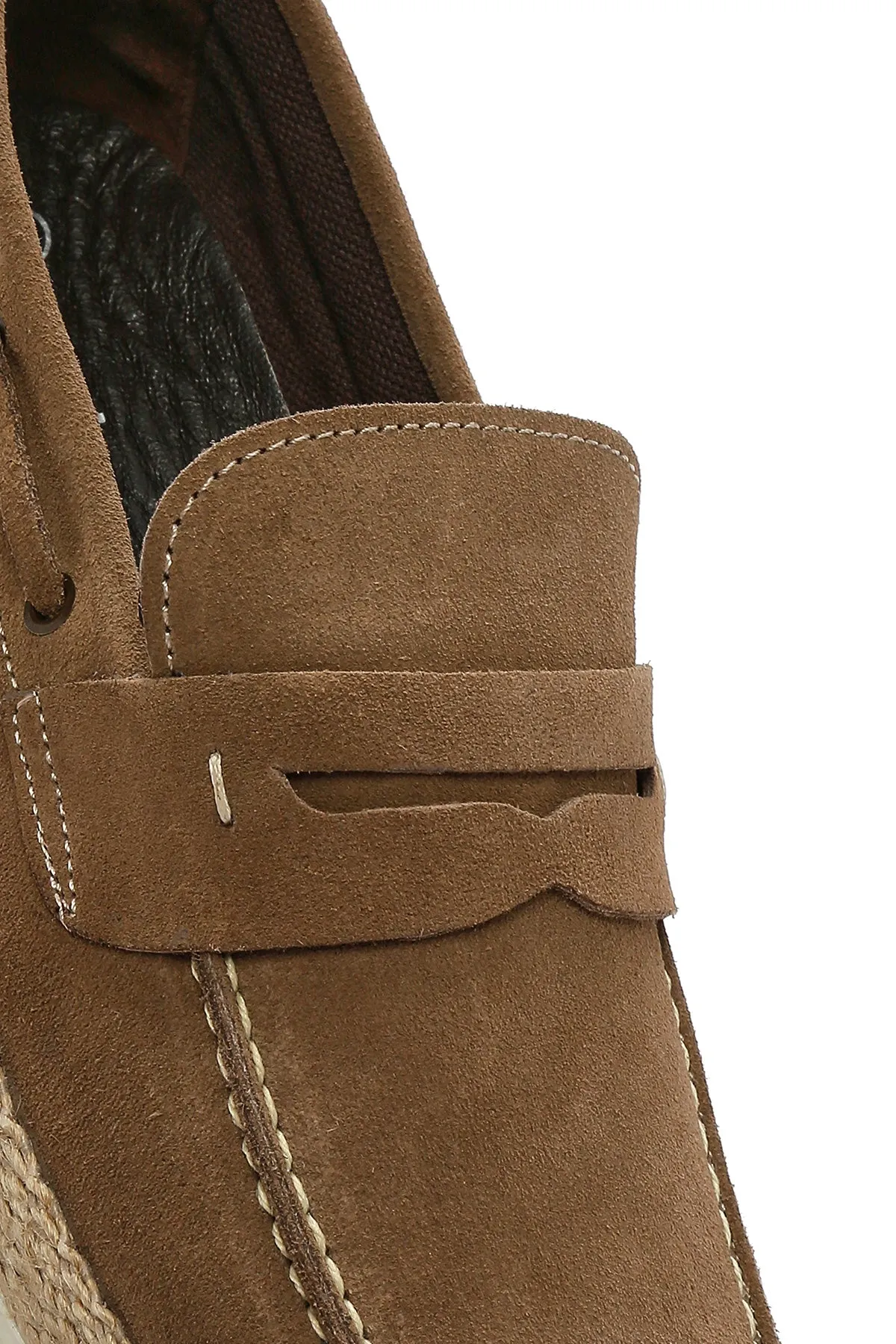 Erkek Bej Süet Deri Casual Loafer