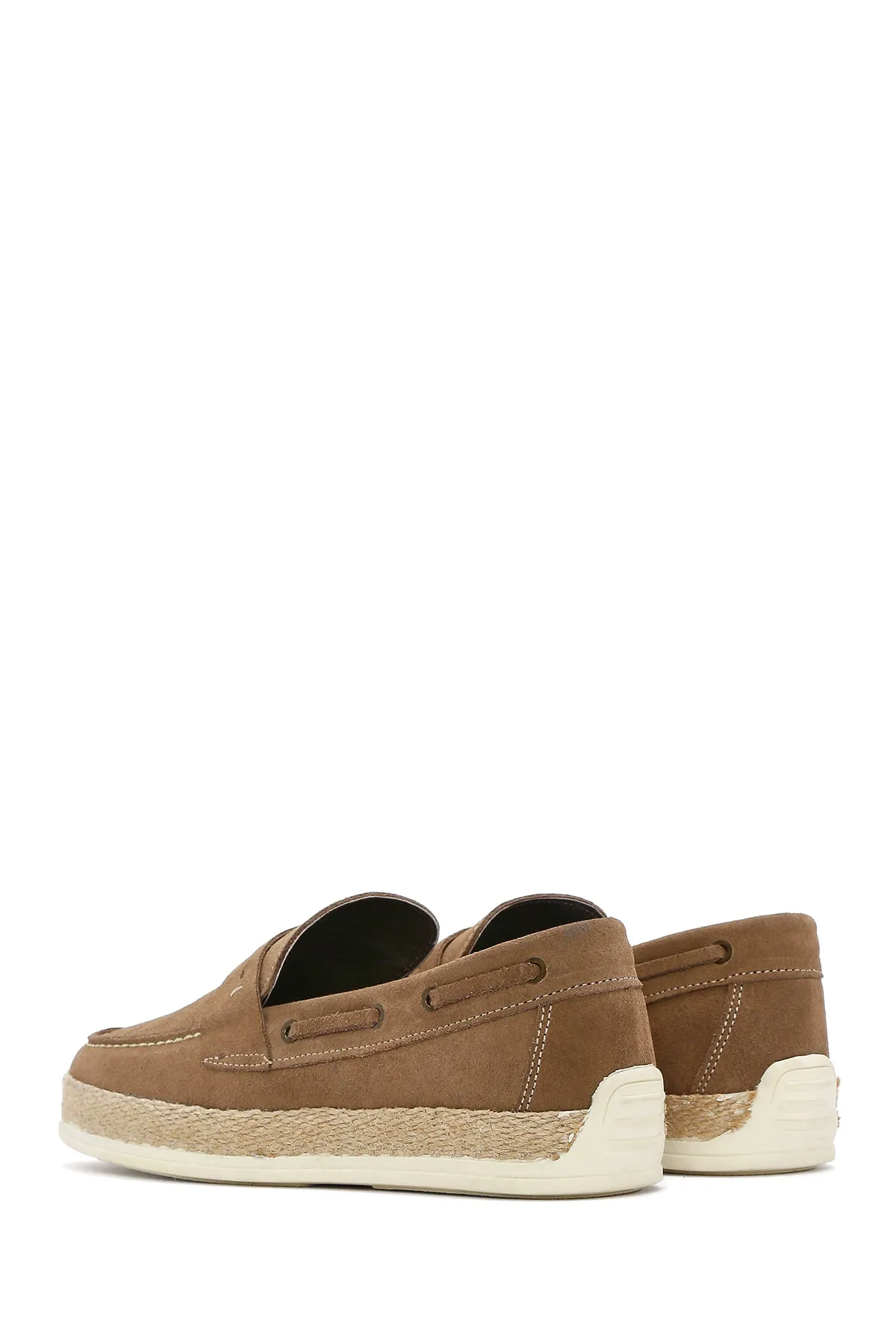 Erkek Bej Süet Deri Casual Loafer
