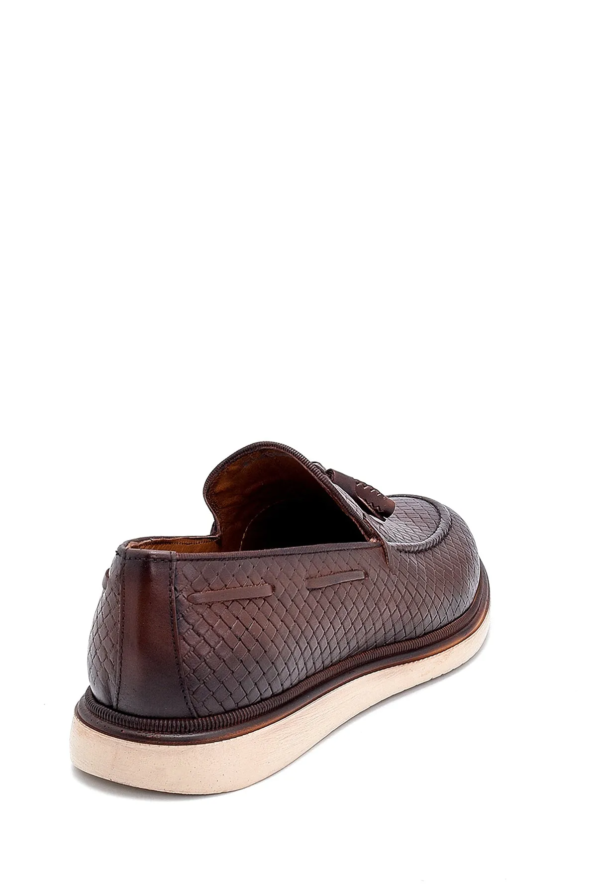 Erkek Deri Baskılı Casual Loafer