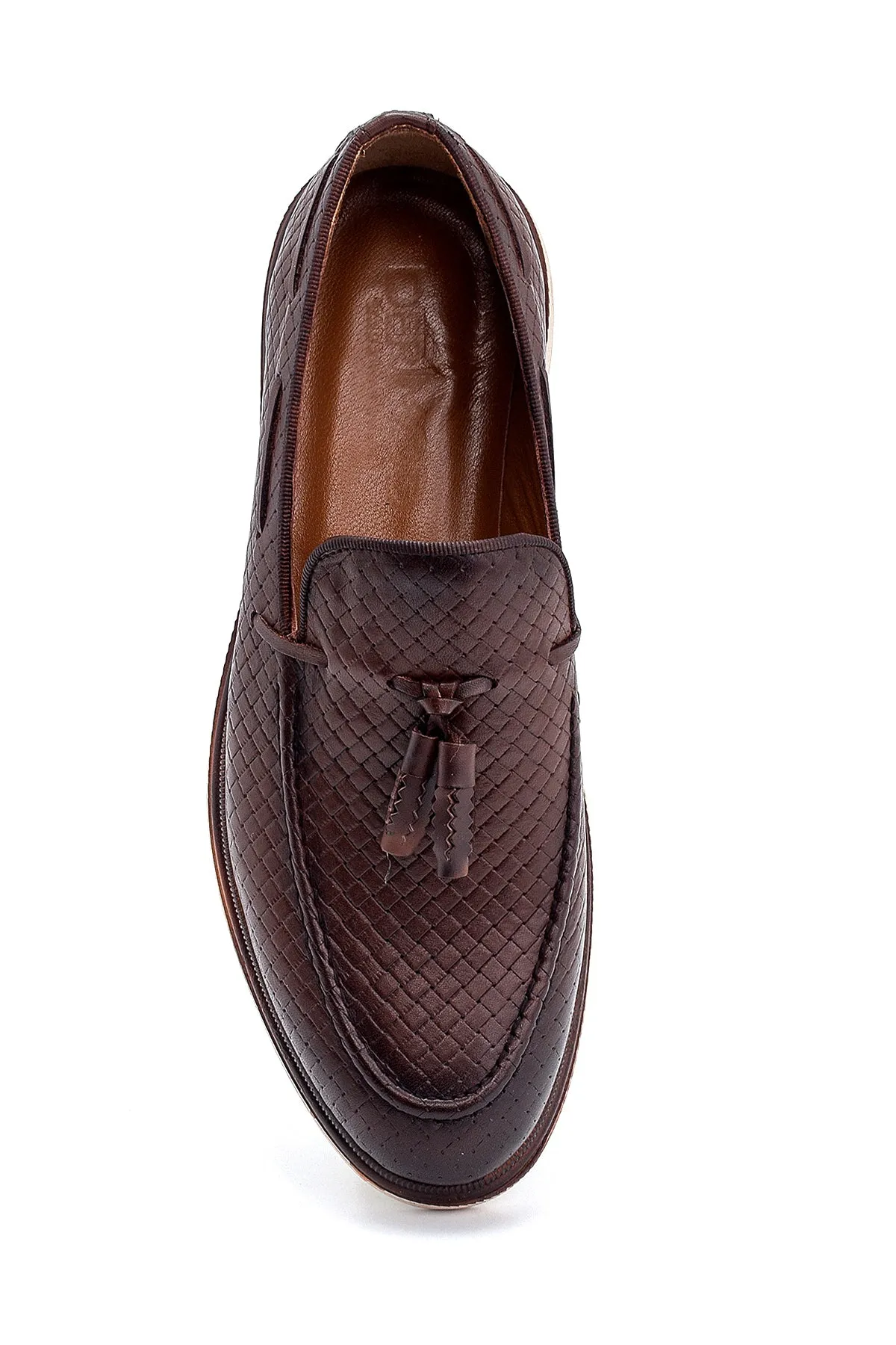 Erkek Deri Baskılı Casual Loafer