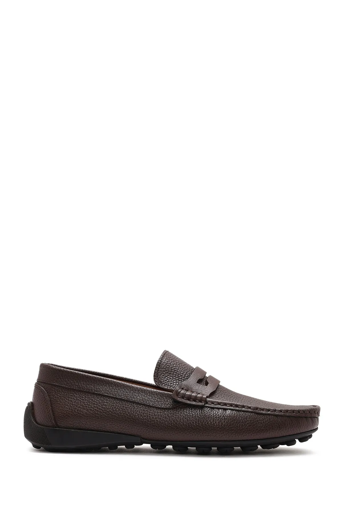 Erkek Kahverengi Deri Casual Loafer