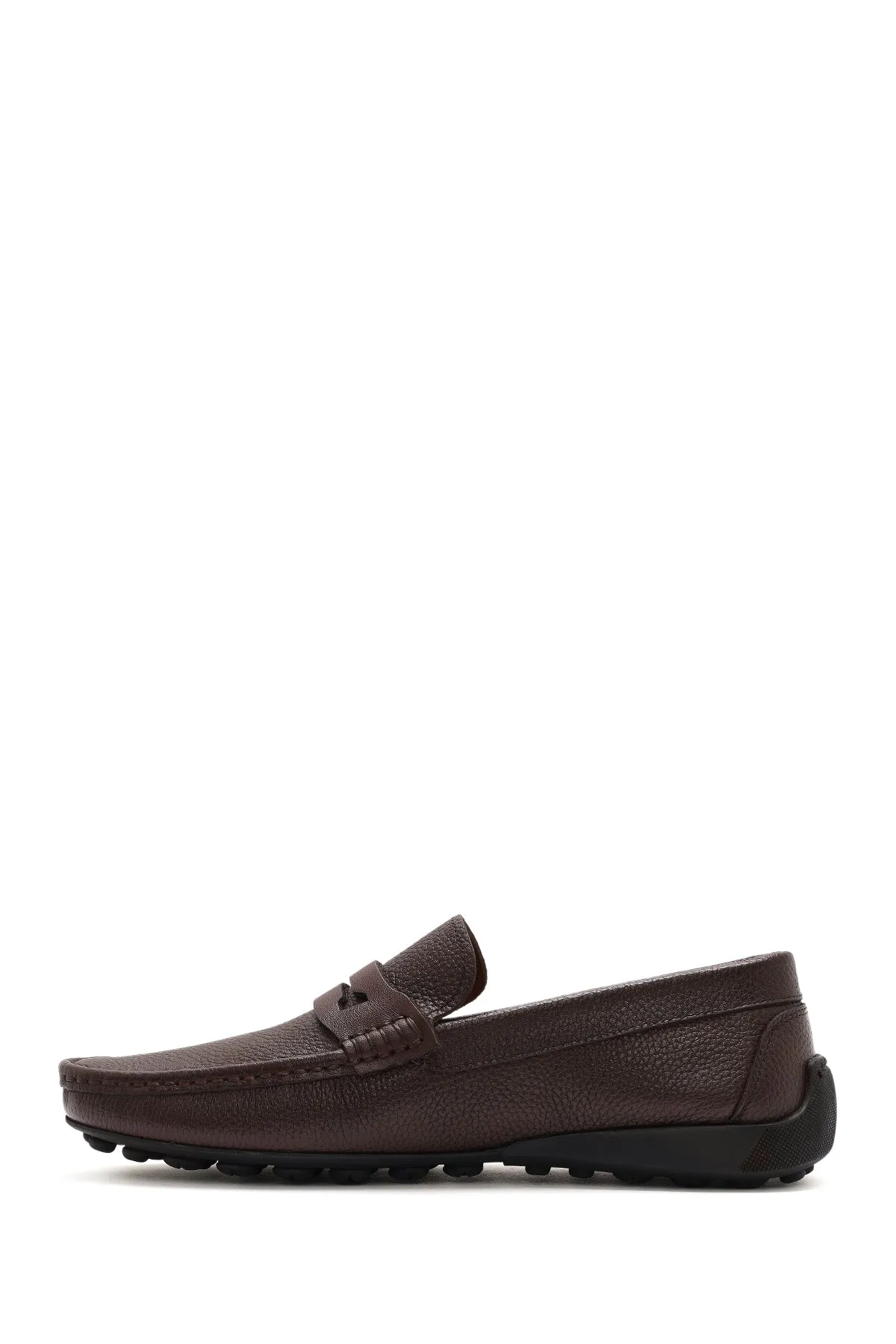 Erkek Kahverengi Deri Casual Loafer
