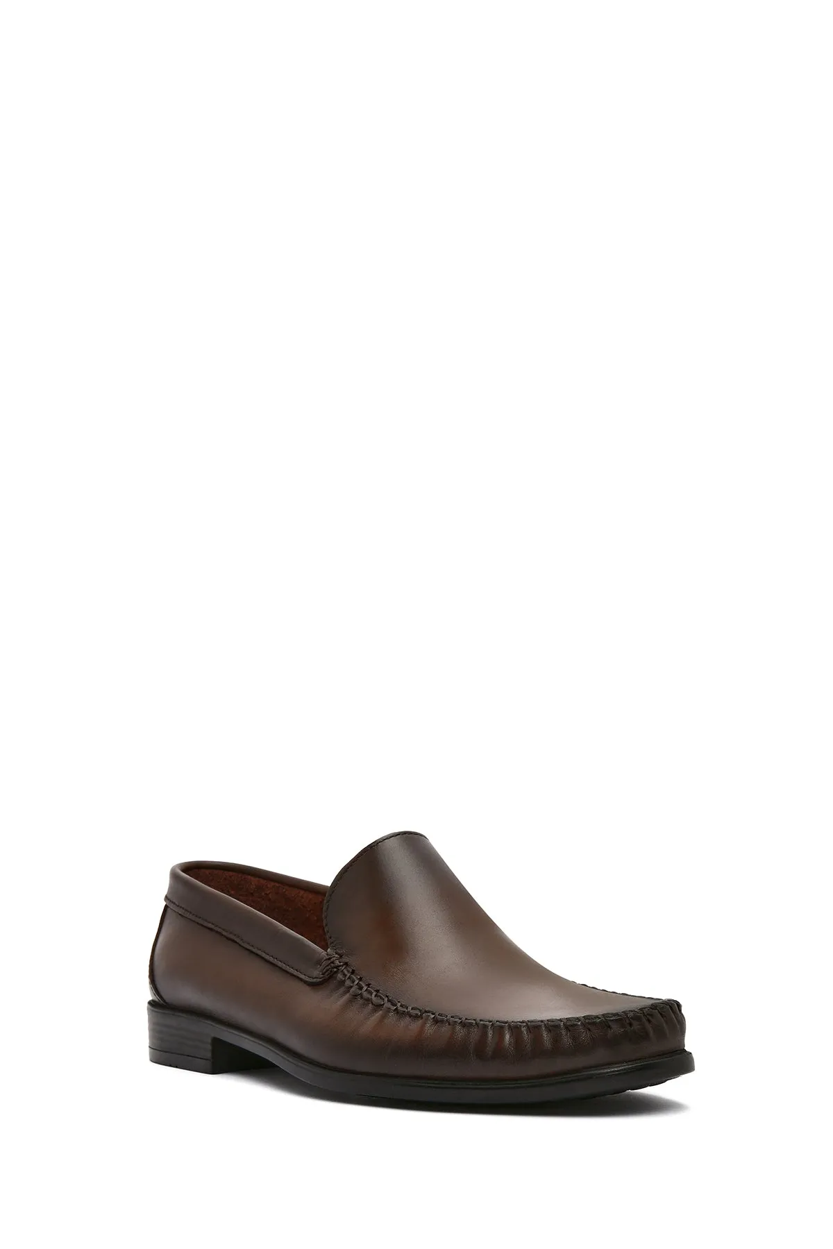 Erkek Kahverengi Deri Casual Loafer