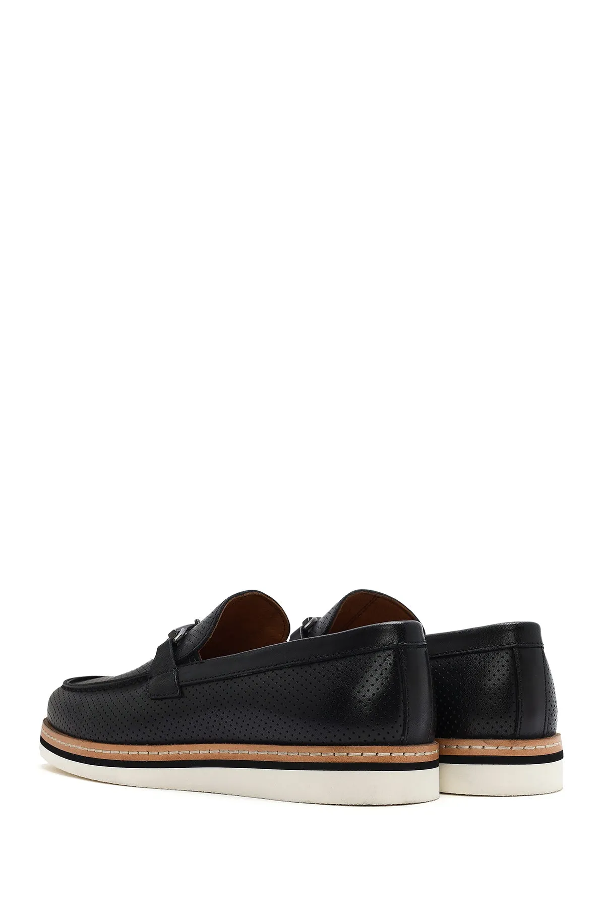 Erkek Siyah Deri Casual Loafer