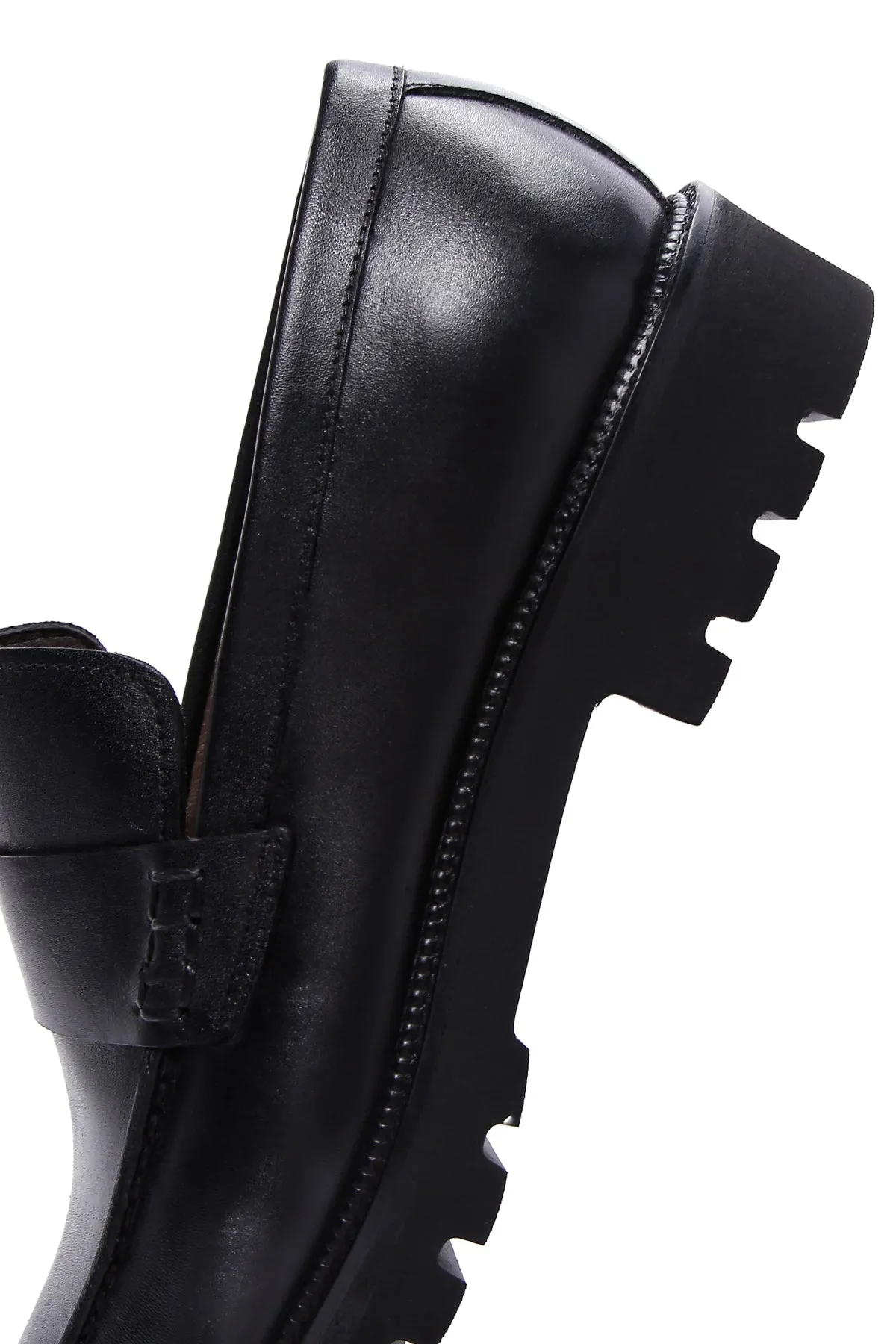 Erkek Siyah Deri Casual Loafer