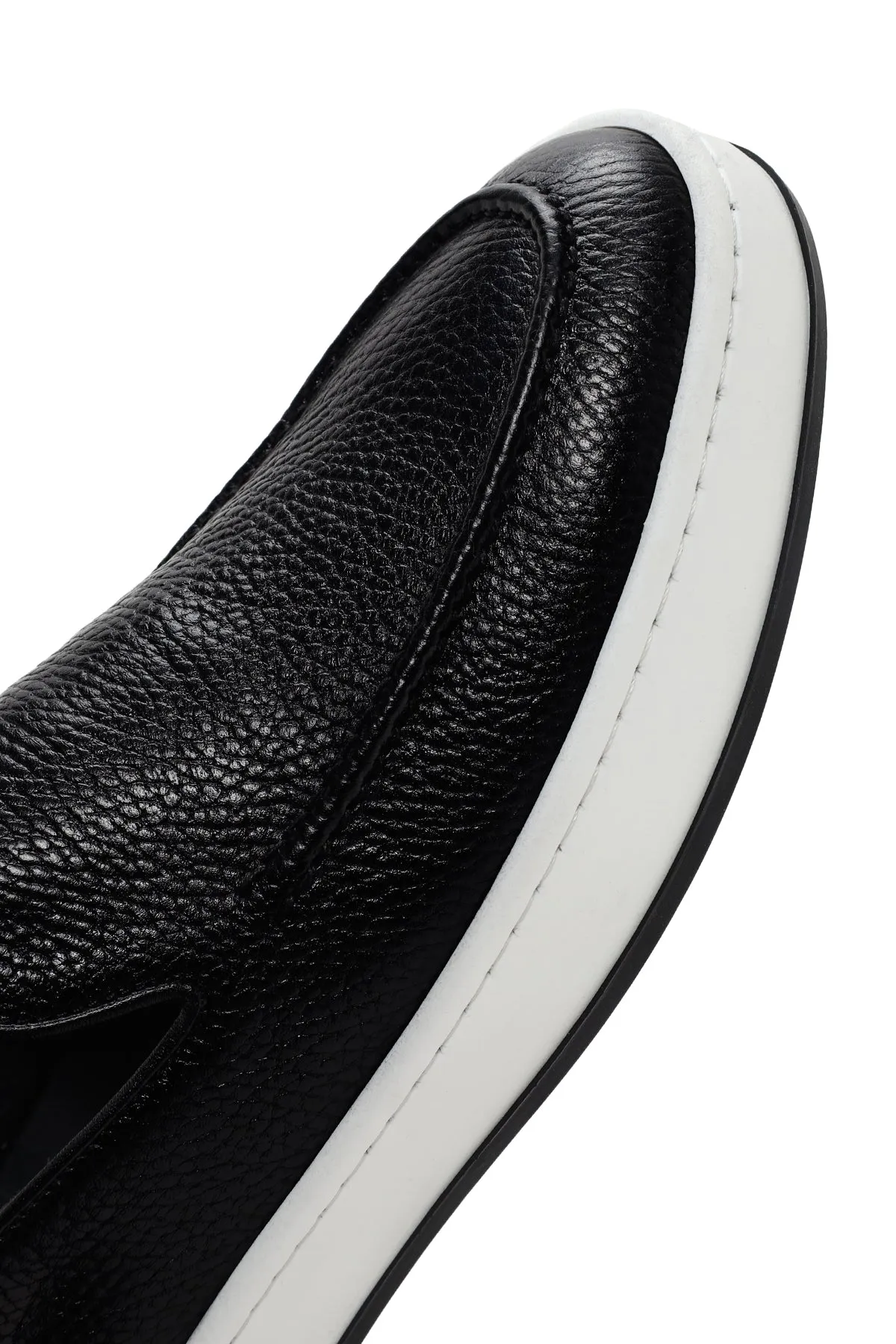 Erkek Siyah Deri Casual Loafer