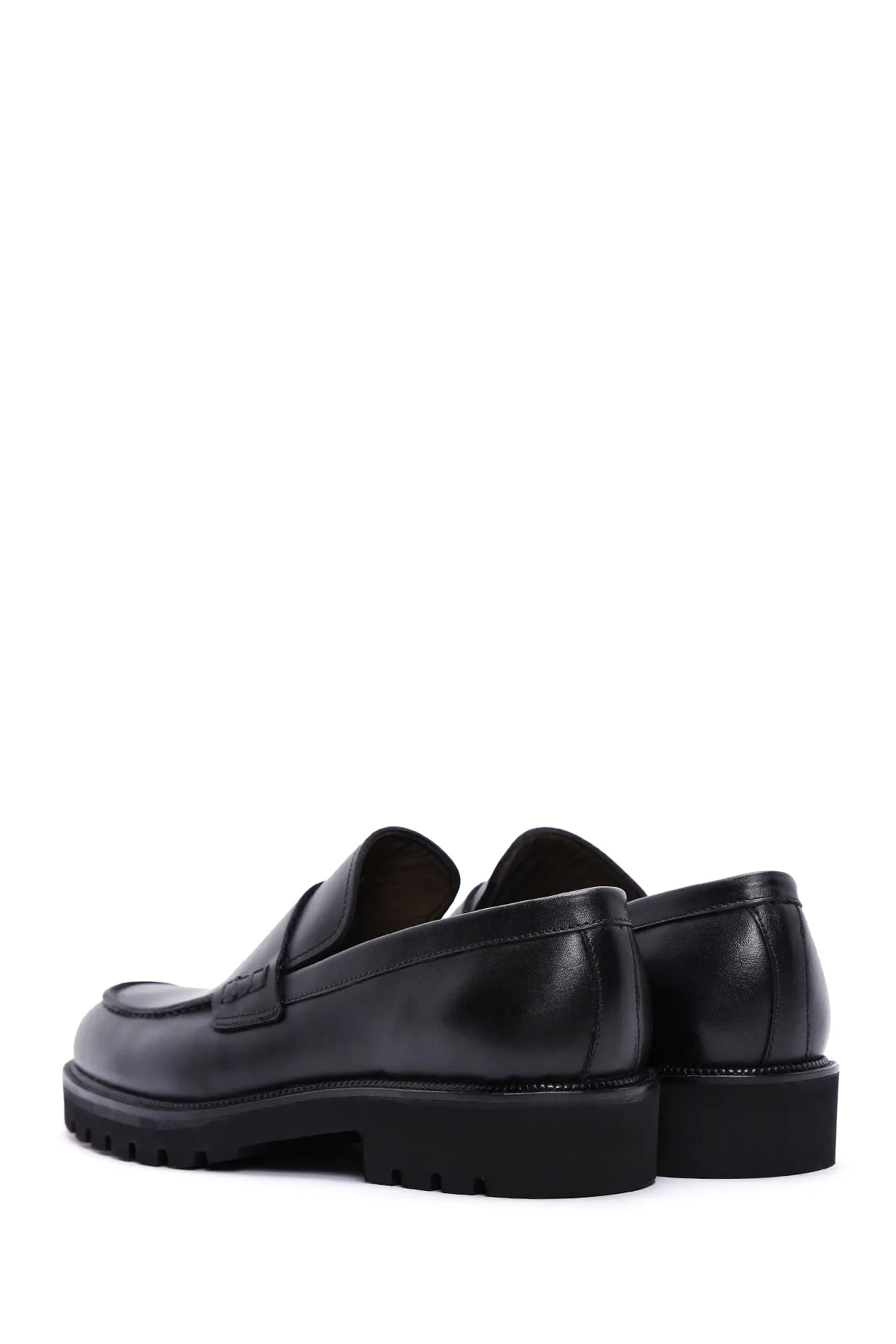 Erkek Siyah Deri Casual Loafer