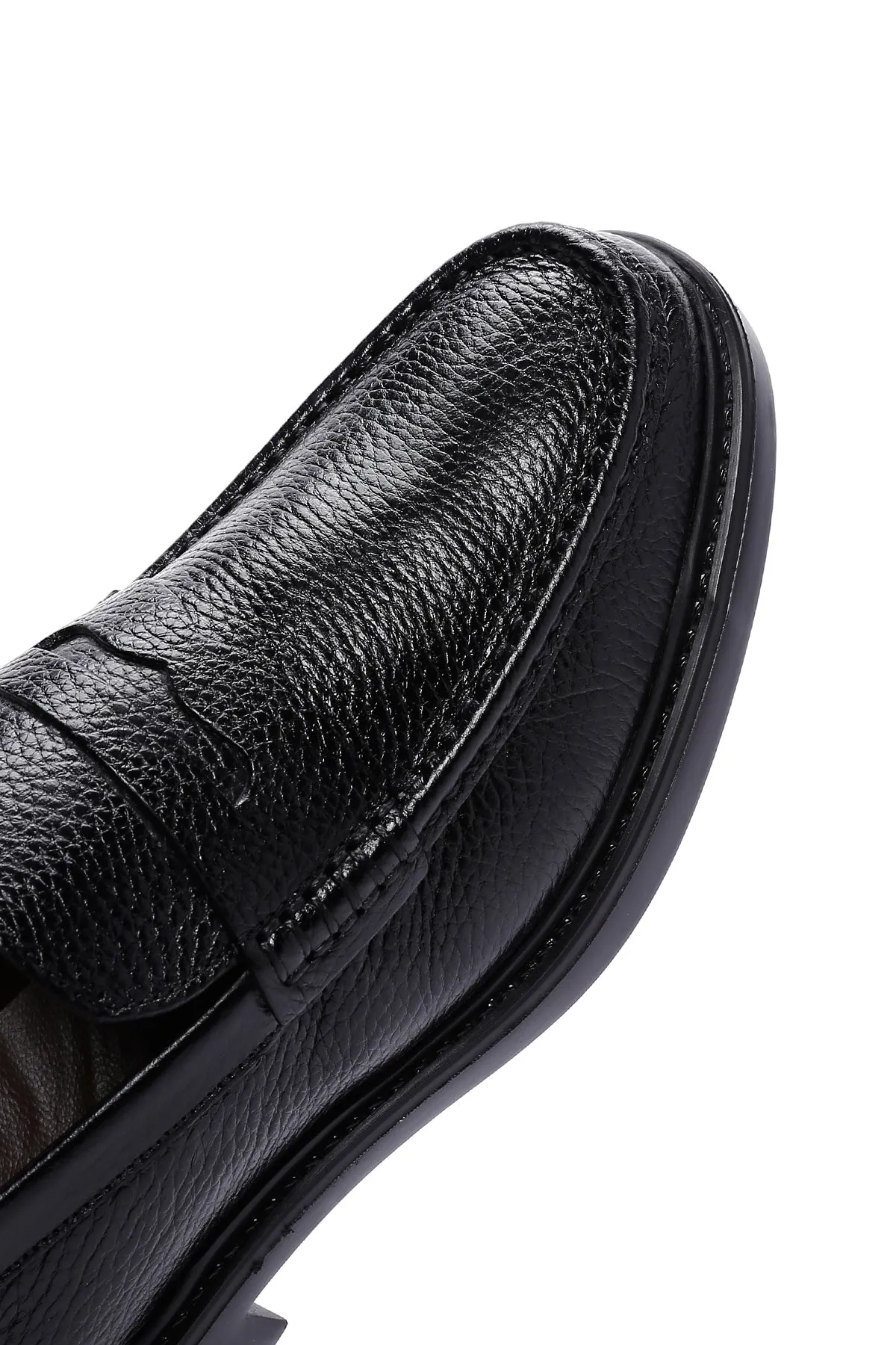 Erkek Siyah Deri Casual Loafer