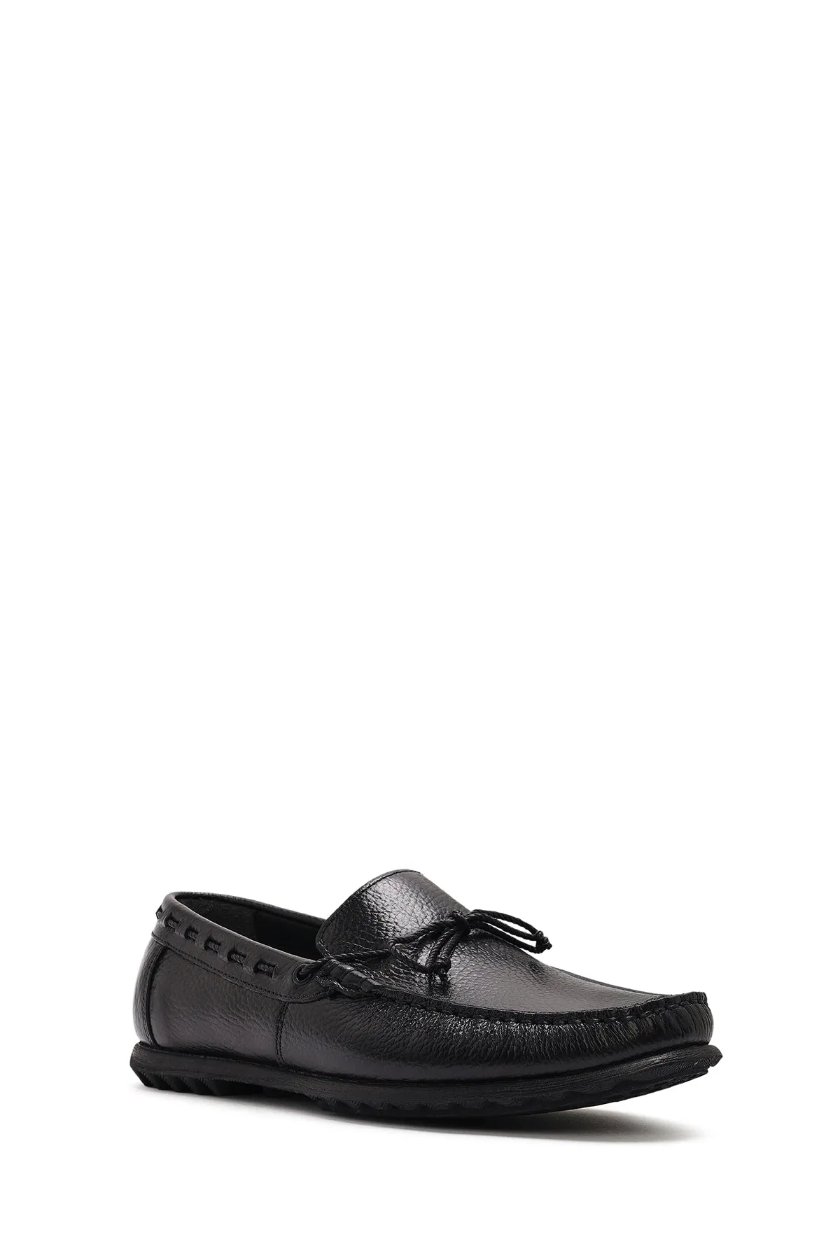 Erkek Siyah Deri Casual Loafer