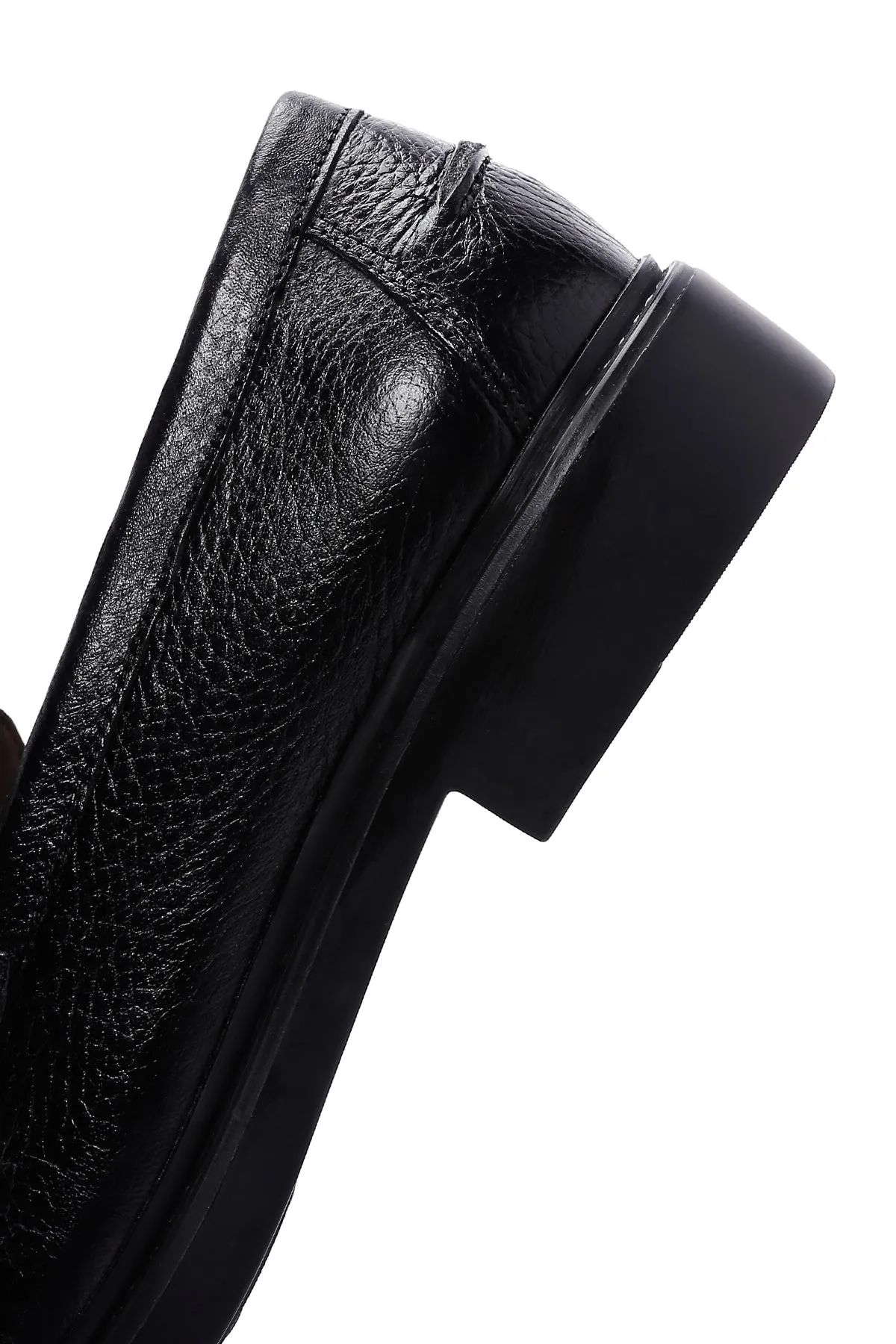 Erkek Siyah Deri Casual Loafer