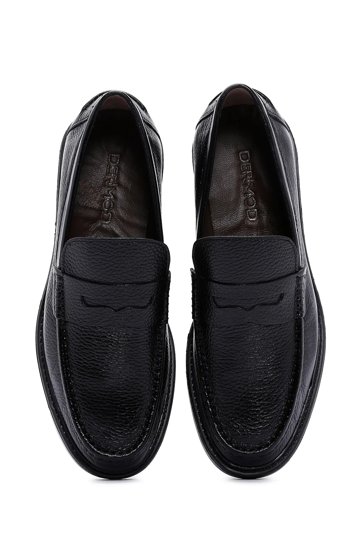 Erkek Siyah Deri Casual Loafer