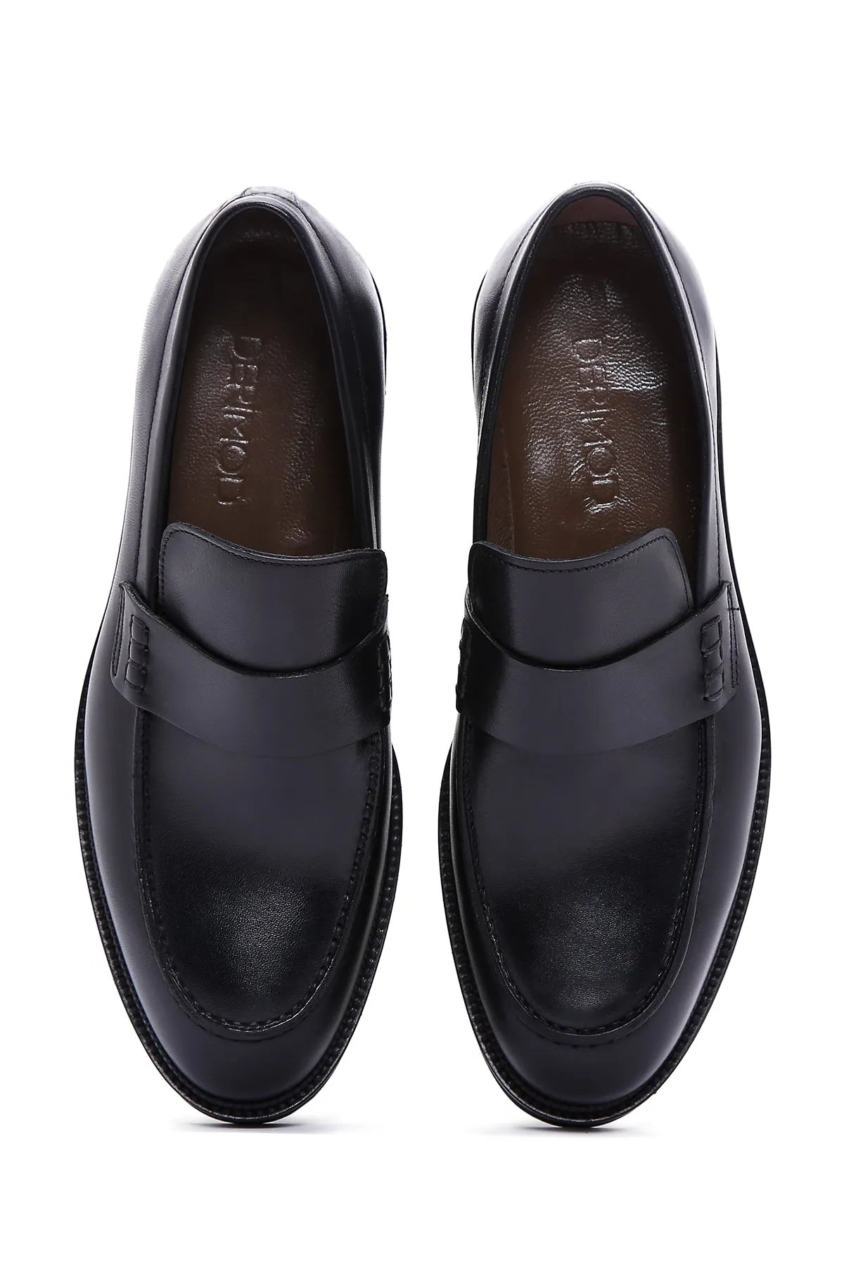 Erkek Siyah Deri Casual Loafer