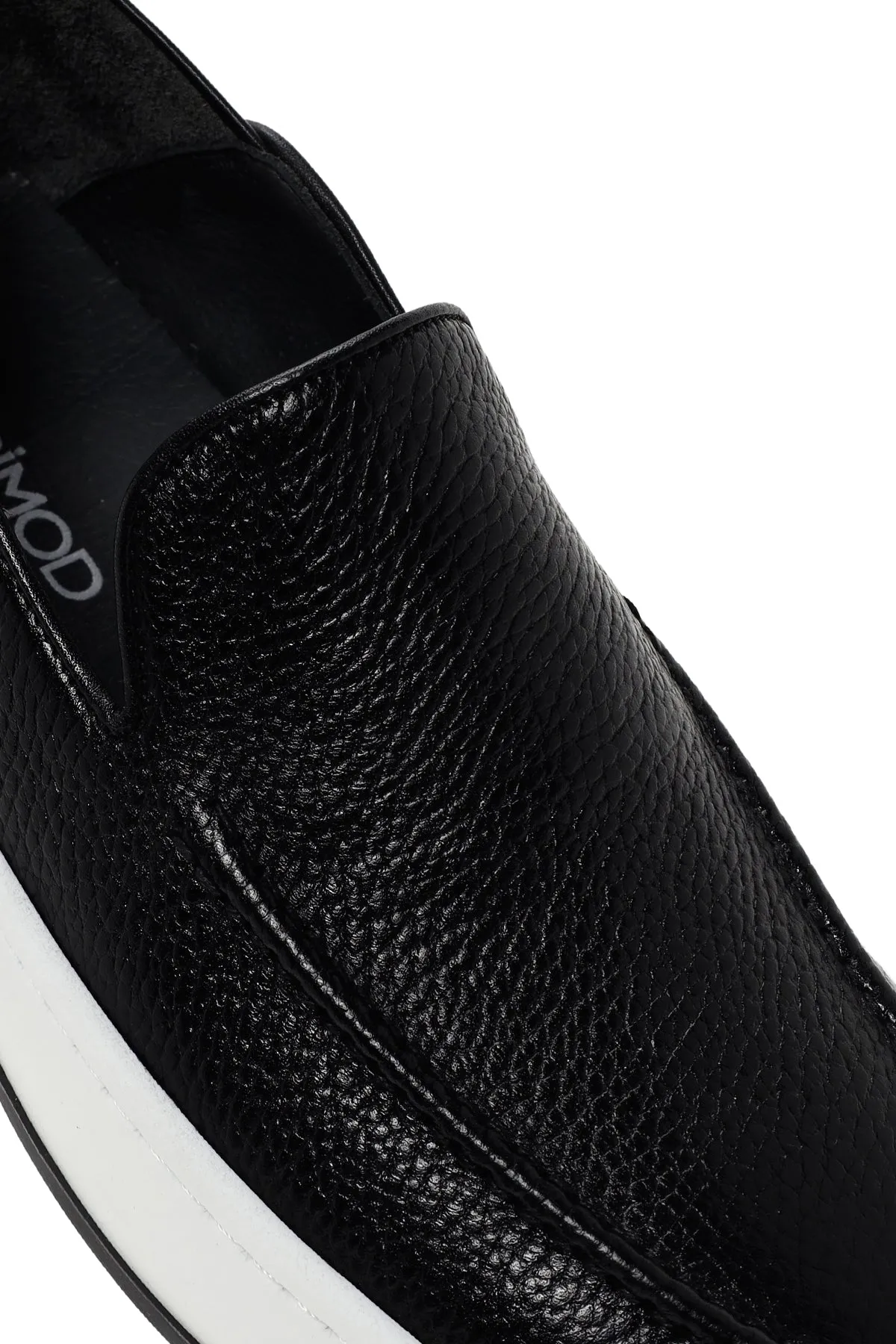 Erkek Siyah Deri Casual Loafer