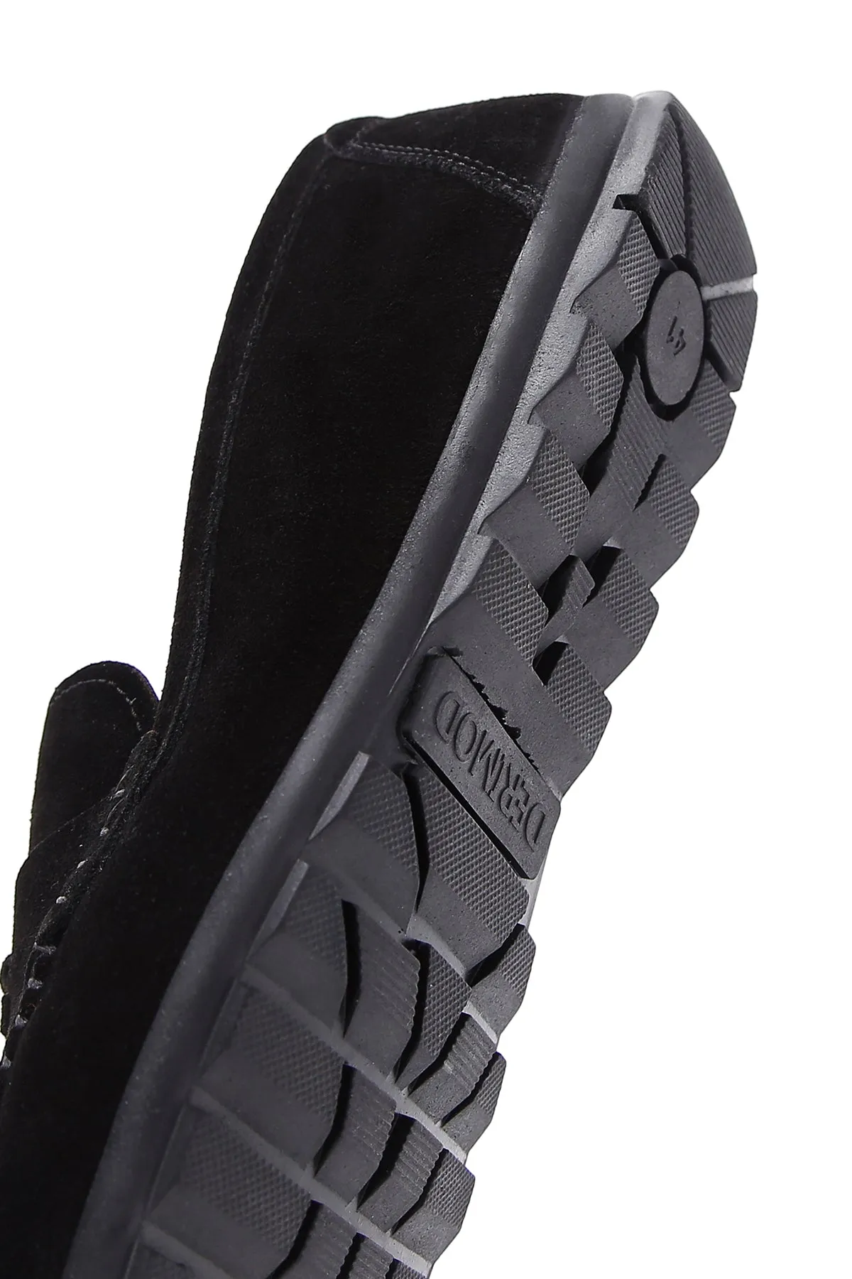 Erkek Siyah Püsküllü Süet Deri Casual Loafer